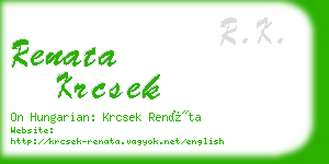 renata krcsek business card